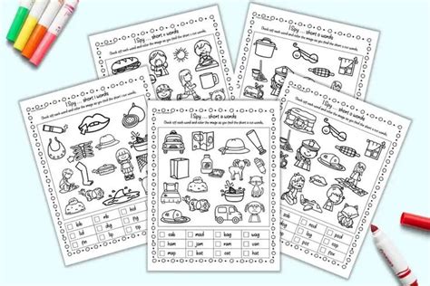 Free Printable CVC Word I Spy Worksheets Cvc Words Cvc Words