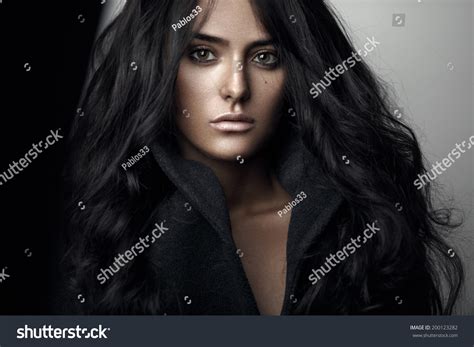 Fashion Beauty Portrait Beautiful Sensual Brunette Stock Photo Shutterstock