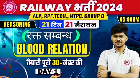 Day 01 Blood Relation Reasoning 21 Din 21 Marathon Railway Exams