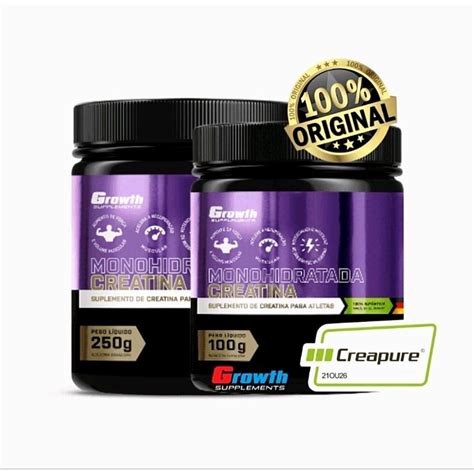 Creatina Pura G Creapure Growth Supplements Shopee Brasil