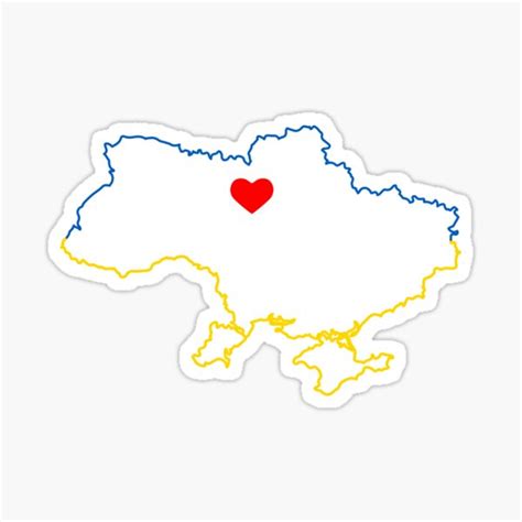 "The contour of the map of Ukraine." Sticker for Sale by Ira-Art ...