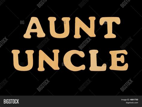 Wooden Word Aunt Uncle Image And Photo Free Trial Bigstock