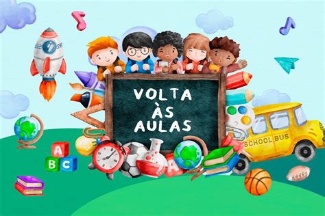 Painel de Festa em Tecido Sublimado Volta às Aulas Sublime Sonhos