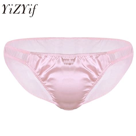 Yizyif Sexy Mens Lingerie Soft Breathable Sheer Mesh Briefs Underwear