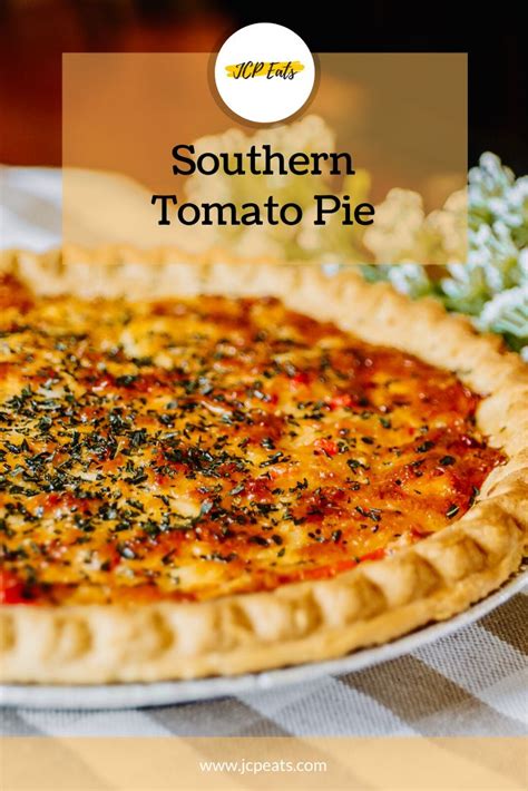 Southern Tomato Pie With Pimento Cheese Topping Recipe Tomato Pie