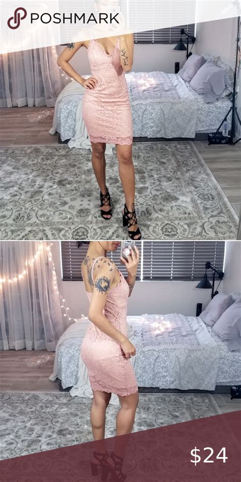Blush Lace Overlay Nude Mini Dress Nude Mini Dresses Lace Overlay Mini Dress