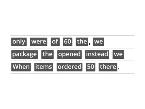 Complaint Email Jumbled Sentences Unjumble