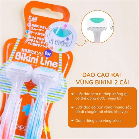 Set 2 dao cạo vùng Bikini Kai 10set hộp HTHVN
