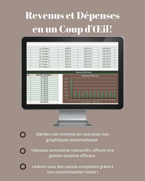 Suivi Des Revenus Locatifs Excel Suivi Des Loyers Tableau De Gestion