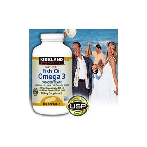 Kirkland Signature Natural Fish Oil Concentrate with Omega-3 Fatty ...