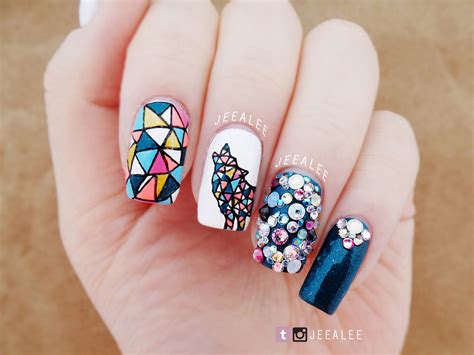 Jeea Lees Nail Art — Geometric Wolf Nails