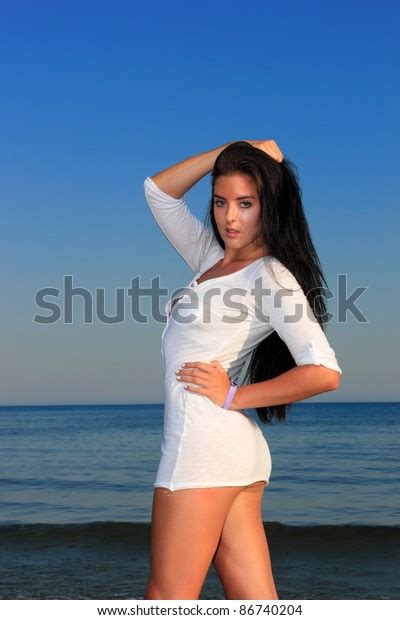 Sexy Hot Brunette Bikini Model On Stock Photo Shutterstock