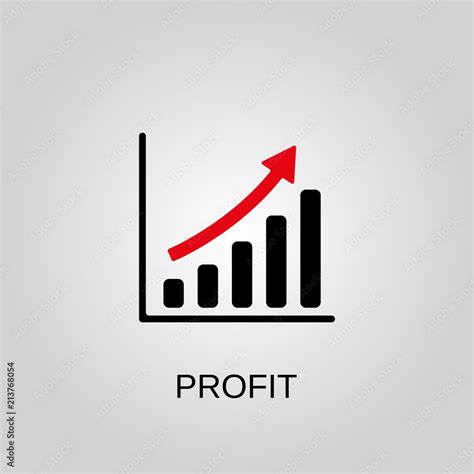 Profit Icon Profit Symbol Flat Design Stock Vector Illustration