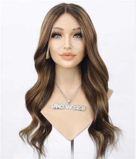 Perfection Brunette Balayage Remy Human Hair Lace Wig No Dark Roots UniWigs Official Site