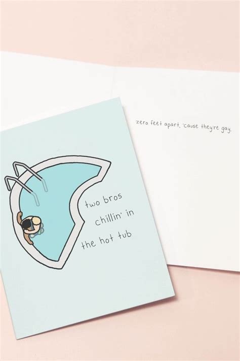 2 Bros Chillin In The Hot Tub Vine Lgbt Greeting Card Artofit