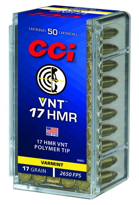 Cci Cc Vnt Rimfire Hmr Gr Varmint Tipped Rounds Per Box