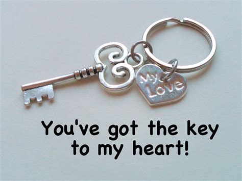 "My Love" Key Charm Keychain - You've Got the Key to My Heart ...