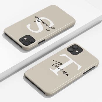 Personalised Nude Monogram Phone Case By NINETEEN74