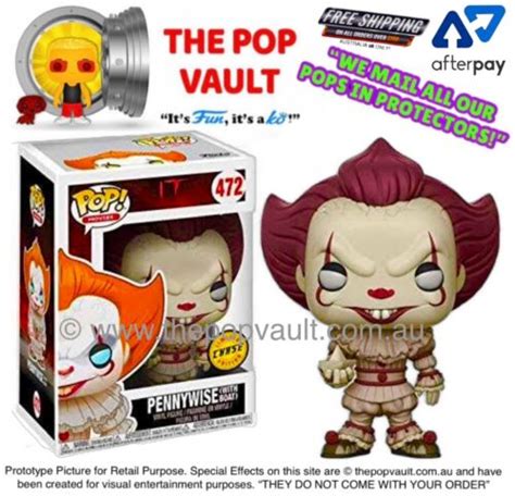 Funko Pop Vinyl Movies It Chapter One Pennywise With Boat Blue Eyes