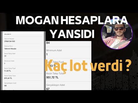 MOGAN ENERJİ HALKA ARZ KESİN SONUÇLAR KAÇ LOT DÜŞTÜ YouTube