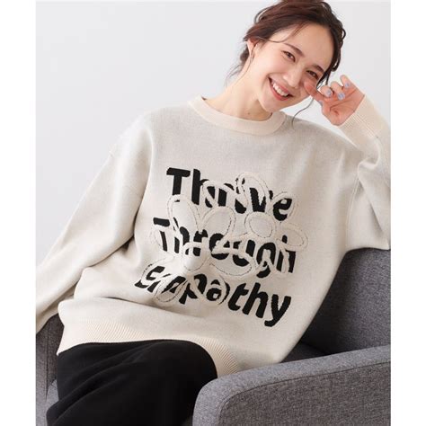 キューティーブロンド Cutie Blonde サガラフラワースウェットライクニット アイボリー ファッション通販 MAGASEEK マガシーク