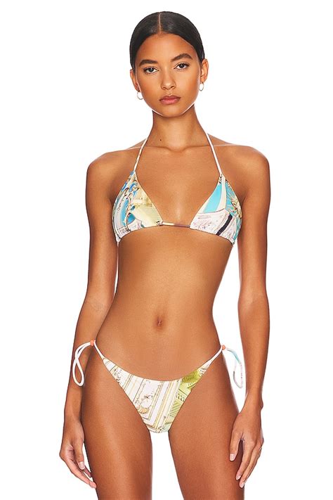 Miaou X Paloma Elsesser Kauai Bikini Top In Baroque Revolve