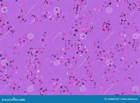 Purple Math Multiplication Square Cartoon Vector