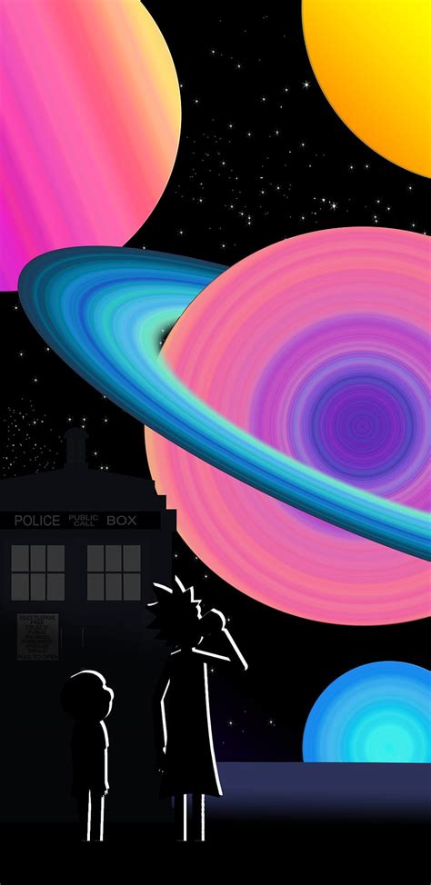 Rick Morty Tardis Rick Y Morty Espacio Fondo De Pantalla De Teléfono