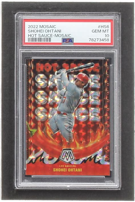 Shohei Ohtani Panini Mosaic Hot Sauce Mosaic PSA Pristine Auction