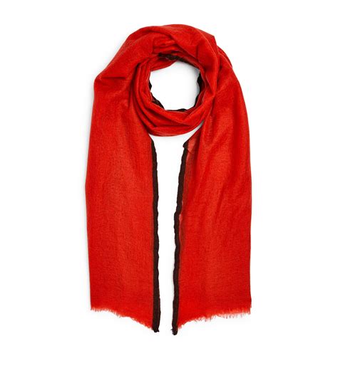 Eskandar Orange Cashmere Scarf Harrods Uk