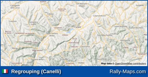 Regrouping Canelli Stage Map Rally Vigneti Monferrini Crz