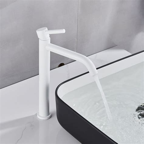 Poiqihy Fekete Nélküli Mosdó Mosogató Csaptelep Fürdőszobai Mosdó Csaptelep Víz Hot Hidegvizes