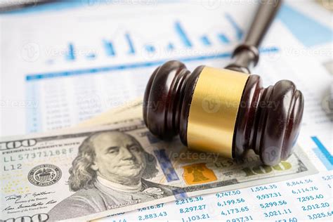gavel  judge lawyer   dollar banknotes  chart graph paper