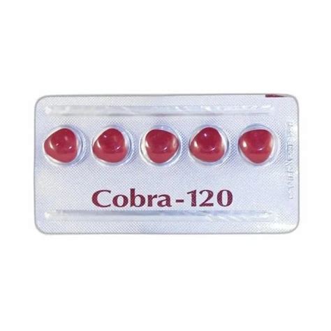 Sildenafil Citrate Cobra 120mg Tablet At Rs 115strip Sildenafil