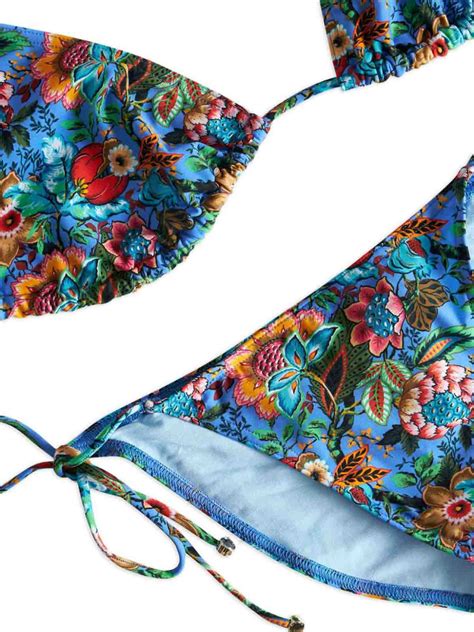 Etro Triangle Bikini Set Blue Women WRPB IAS X