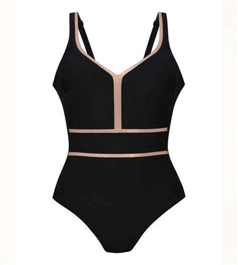 Maillot de bain 1P décolleté doré Noir Anita Lingerie Sipp