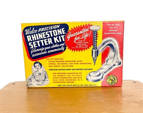 Vintage 1950s Walco Precision Rhinestone Setter Kit, Original Box and ...