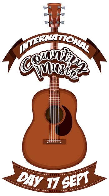Free Vector International Country Music Poster Design