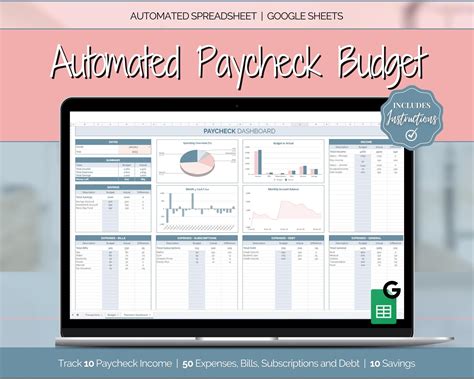 Biweekly Zero Based Budget | Budget by Paycheck Tracker - Blue