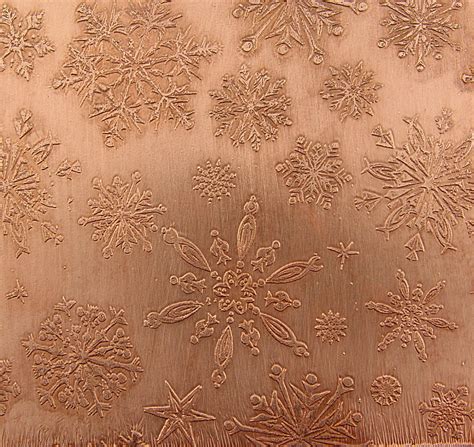 Etched Copper Sheet Snowflakes 4x3 By MetalMeThis On Etsy