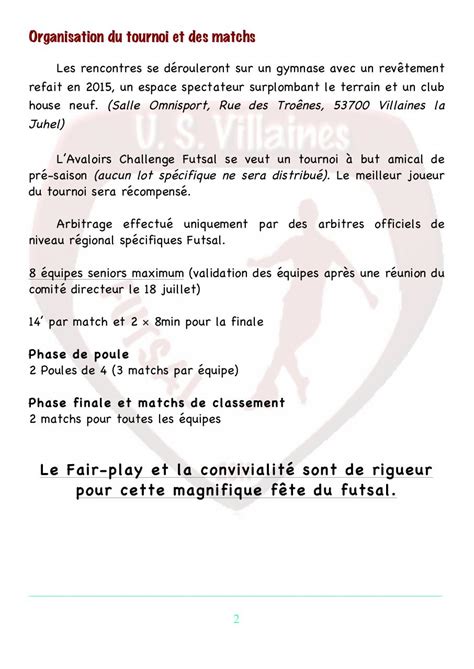 Tournoi De Futsal Les Et Juin