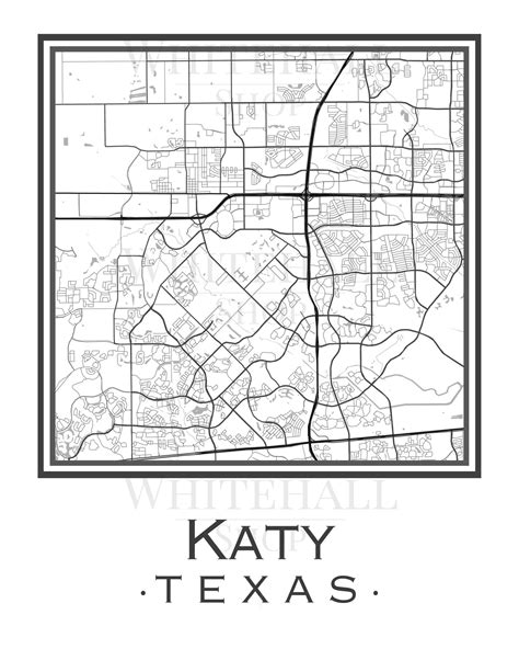 Katy Texas Map digital Download - Etsy