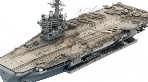 Premium AI Image | A model of a large aircraft carrier with the number ...