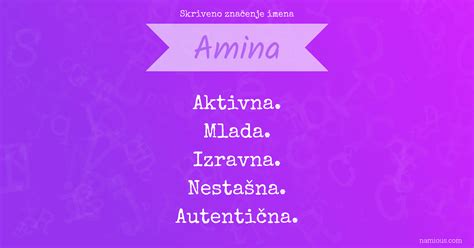 Skriveno Značenje Imena Amina Namious