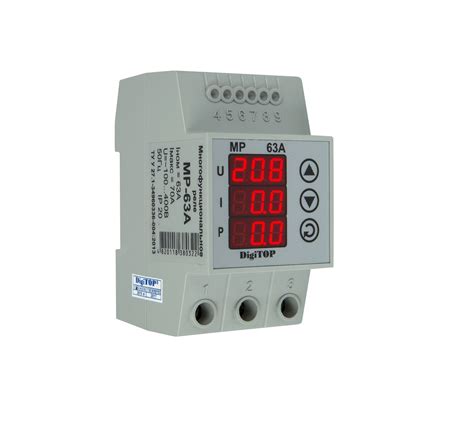 Купить реле напряжения мр-63a с контролем тока и мощности 63а 220в на ...