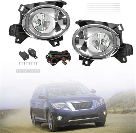 Antuko 2pcs Clear Lens Bumper Fog Light Assembly With Bulbs