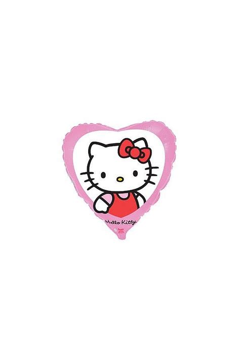 Hello Kitty - fóliový balónek srdce 45cm