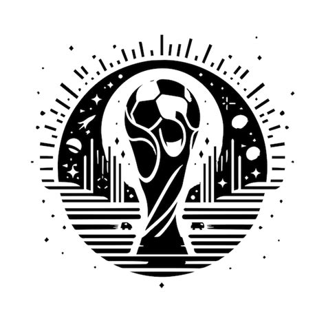 FIFA World Cup Trophy Vector Silhouette Premium AI Generated Vector