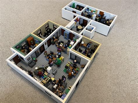 Added even more to The Office (21336), expansions are complete! : r/lego