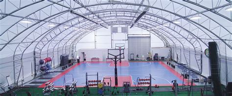Indoor Athletic Facilities Fabric Metal Or Hybrid Clearspan